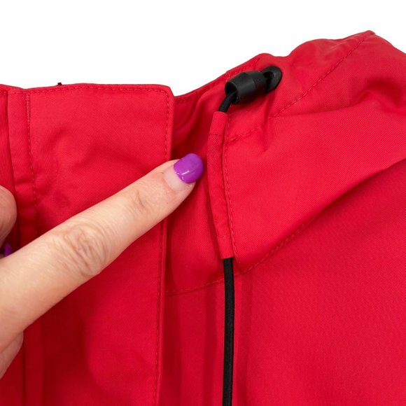 L.L. Bean Winter Warmer Jacket Fleece Lined Hooded Red 271138 Women 1X Regular - Picture 8 of 12